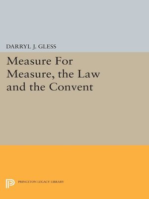 cover image of Measure For Measure, the Law and the Convent
